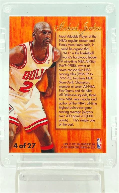 Vintage Fleer Flair Michael Jordan Insert Card Of Hardwood