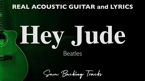 Hey Jude Beatles Acoustic Karaoke Youtube