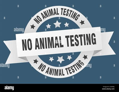 No Animal Testing Round Ribbon Isolated Label No Animal Testing Sign