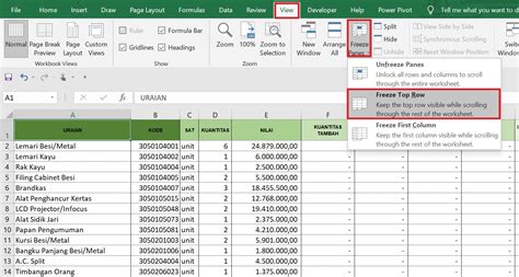 Cara Menampilkan Baris Dan Kolom Yang Tersembunyi Di Excel Gambaran Riset