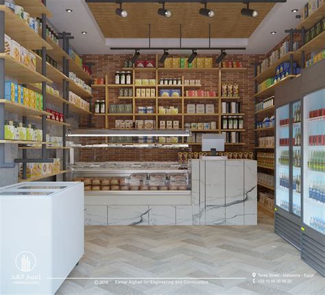 the interior of a grocery store with shelves full of food