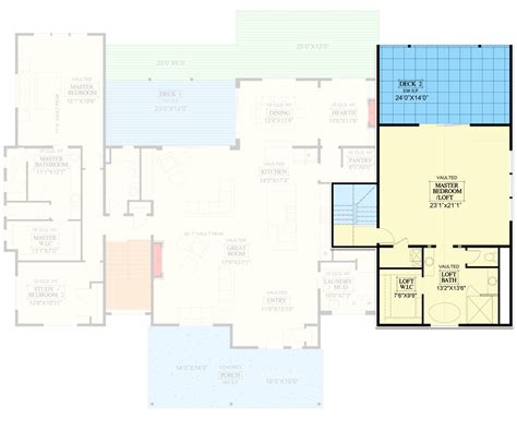 Contemporary Farmhouse Plan with In-law Suite above Garage - 365029PED ...