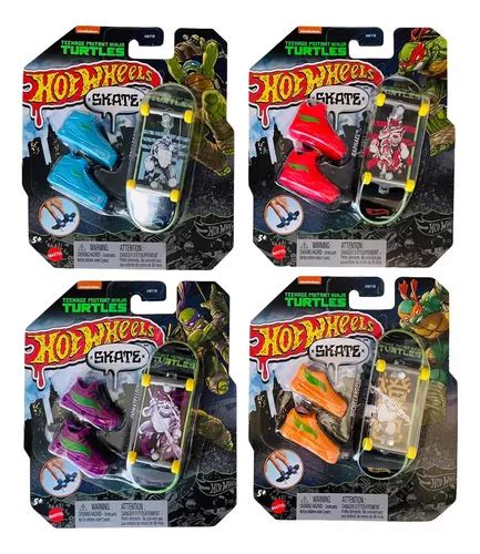 Hot Wheels Skate Patinetas Dedos Tortugas Ninja Pzas Meses Sin Inter S