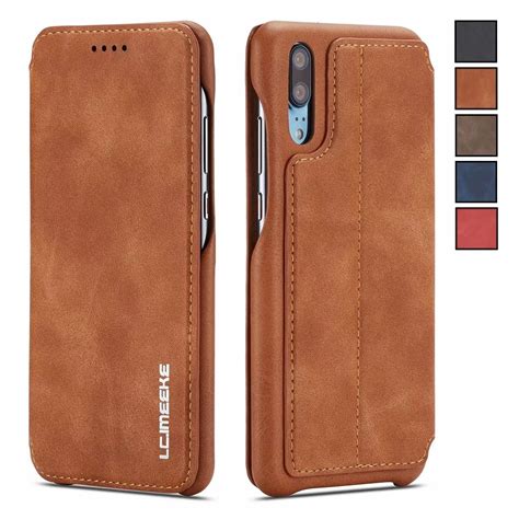 Funda De Cuero De Lujo Con Tapa Para Huawei P P P Pro Lite