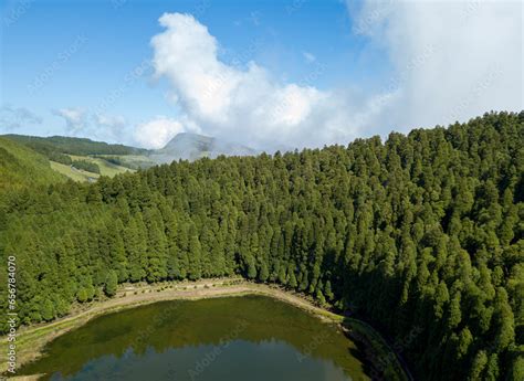 Aerial View Of Lake Of Empadadas Lagoa Das Empadadas In The Middle Of