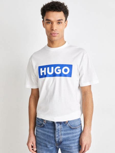 Футболка HUGO, размер 50, цвет белый, 100% хлопок - купить по выгодной ...