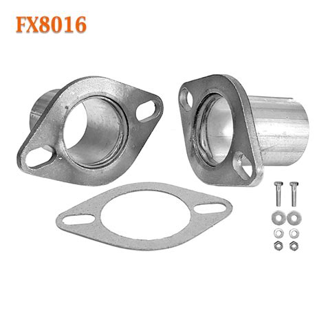 FX8016 2 1/4" OD Universal QuickFix Exhaust Oval Flange Repair Pipe Ki ...