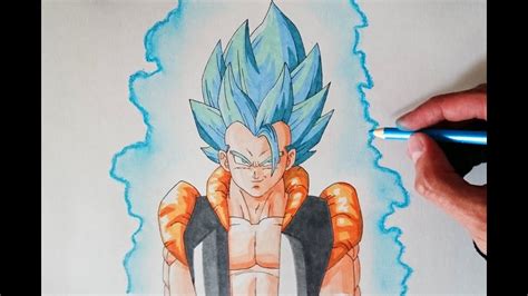 C Mo Dibujar A Gogeta Super Saiyan Dios Azul How To Draw Gogeta Super