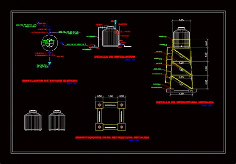 Detail Of Elevated Tank And Frame Dwg Detail For Autocad Designs Cad