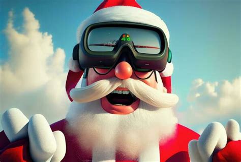 Santa In The Sky Stock Photos Images And Backgrounds For Free Download