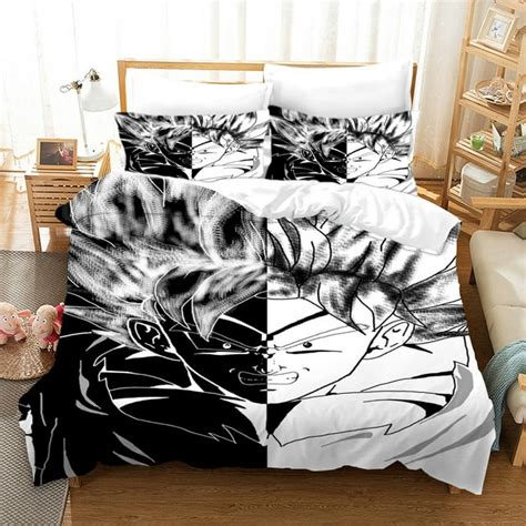 Anime Dragon Ball Z Bedding Sets 3 Piece Cool Manga Goku Saiyan Vegeta