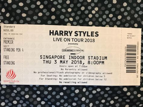 Harry Styles Concert Ticket x 1, Tickets & Vouchers, Event Tickets on ...