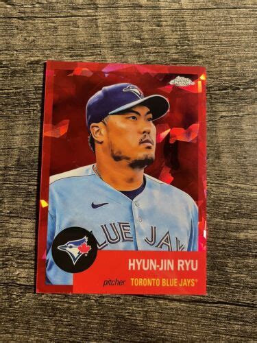 2022 Topps Chrome Platinum Anniversary Hyun Jin Ryu Red Atomic