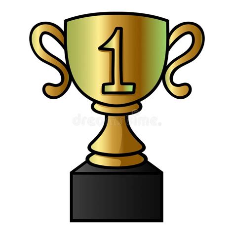 Trophy Doodle Hand Drawn Drawing Winner Trophy Champion Vector Stock
