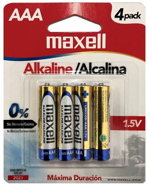 Bateria Alkalina AAA 4PK LR03 Maxell