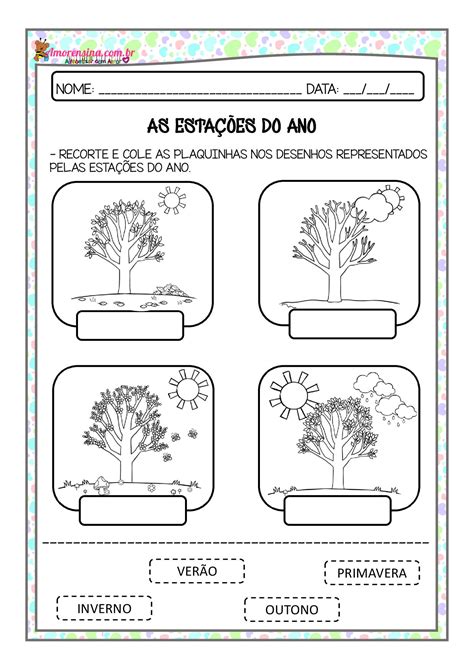 Atividades Com As Estações Do Ano 1º 2º Ano