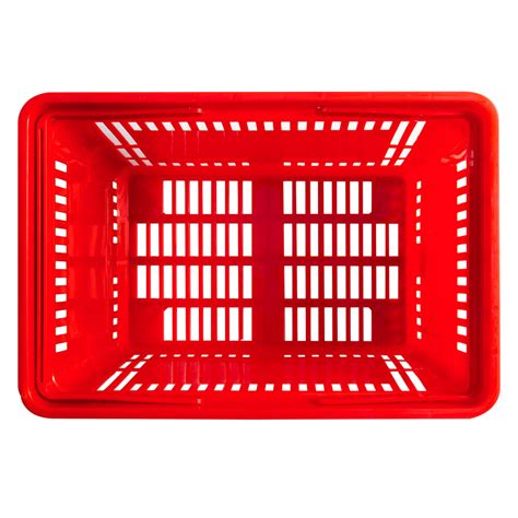 Regency Red 16 34 X 11 1316 Plastic Grocery Market Shopping Basket With Plastic Handles 12