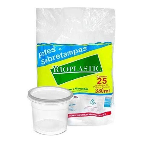 Kit Potes E Tampas De Ml Cx Un X Rioplastic Tudo Para Sua