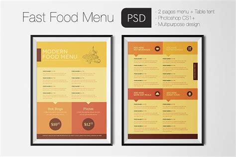 Food Menu Designs - 18+ Examples, Tips