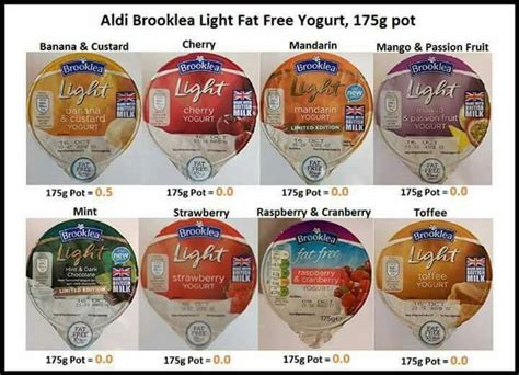 Aldi Brooklea Yogurts Slimming World Recipes Syn Free Slimmers World