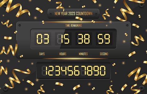 New Year 2023 Digital Countdown Clock 13560328 Vector Art at Vecteezy