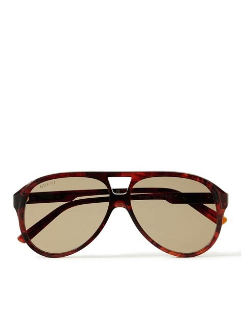 Gucci Eyewear Aviator Style Tortoiseshell Acetate Sunglasses Gucci