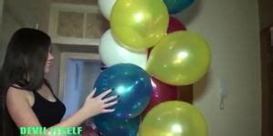 Brunette Girl Popping Balloons Porn Videos