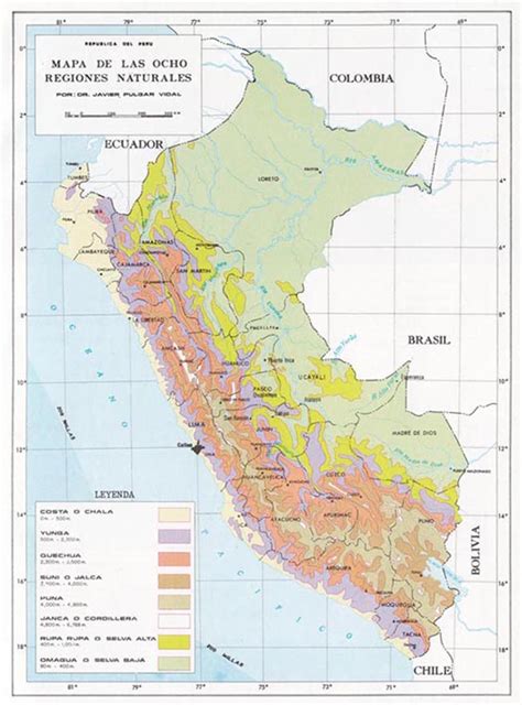 Las Ocho Regiones Naturales Del Per