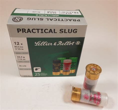 12 63 5 Sellier Bellot Practical Slug 32g 25kpl Aawee Fi Verkkokauppa