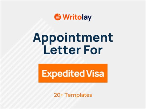 Expedited Visa Appointment Letter 4 Templates Writolay