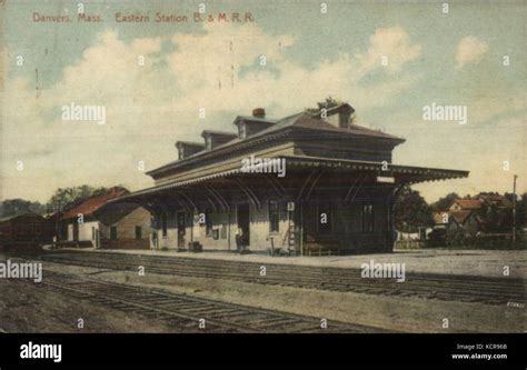 Danvers Station Postcard 2 Stock Photo Alamy