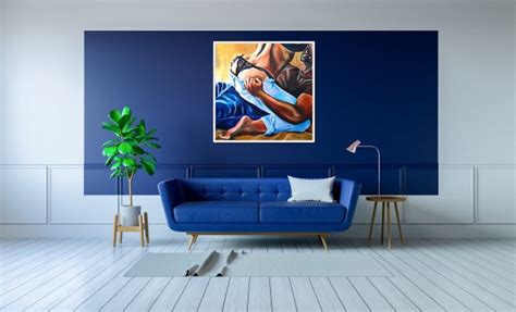 Interracial Erotic Couple Wall Art Nude Painting Sex Wall Art Etsy Canada