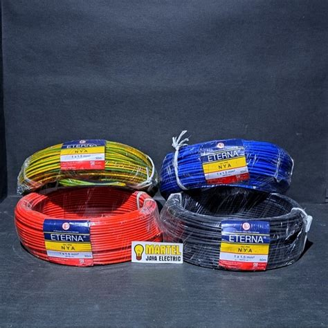 Jual Kabel NYA ETERNA 1x1 5mm 50 Meter Warna Merah Hitam Kuning Biru