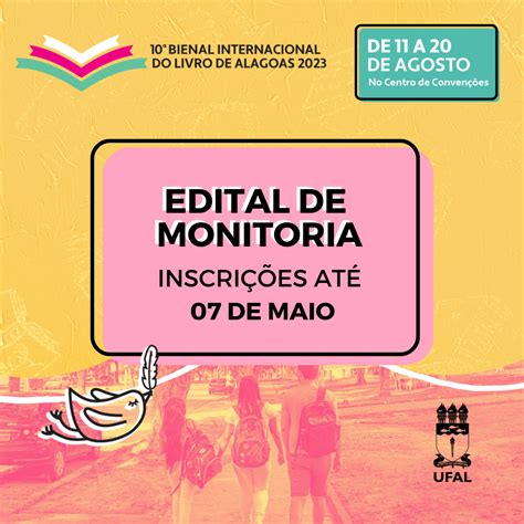 Bienal Do Livro De Alagoas Seleciona Estudantes Para Atuarem Como