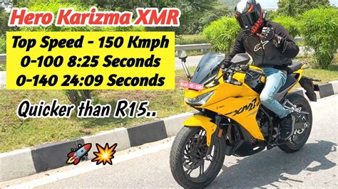 Hero Karizma XMR 2023 Top Speed Acceleration Test YouTube