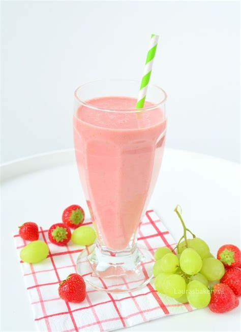 Aardbeien Druiven Smoothie Laura S Bakery Recept Aardbeien