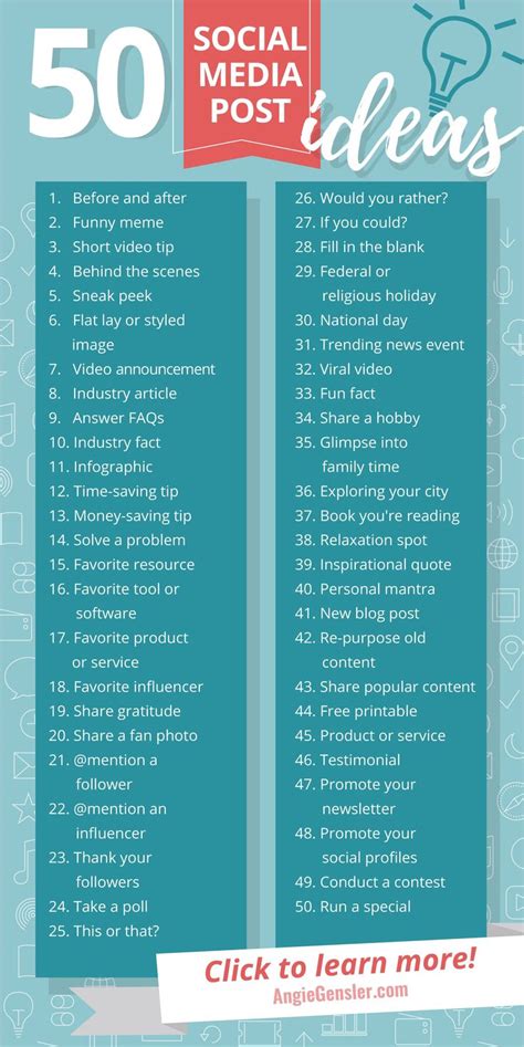 Need Ideas Of What To Post On Social Media These 50 Ideas Are Perfect