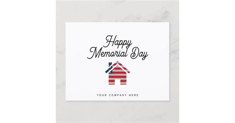 Real Estate Memorial Day Flag House Postcard Zazzle