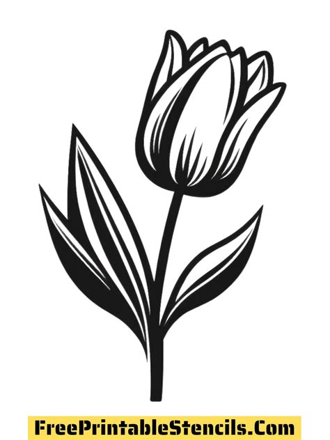 21 Free Printable Tulip Stencils And Silhouettes Free Printable Stencils