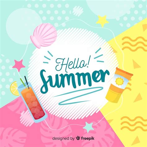 Free Vector Hello Summer Background