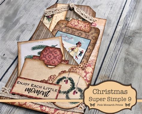 Christmas Super Simples Collection 1 10 Junk Journal Kit Etsy