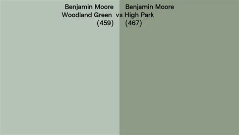 Benjamin Moore Woodland Green Vs High Park Side By Side Comparison