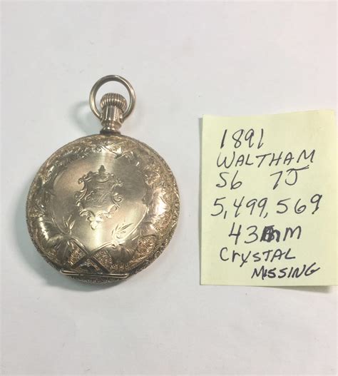 Waltham Pocket Watch Gold Filled Hunting Case J S Mm Running