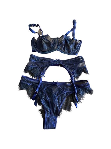 Brand New Honey Birdette 3 Piece Lingerie Set Womens Fashion New Undergarments And Loungewear