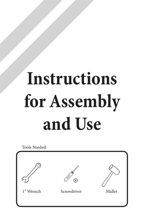 Instructions For Assembly And Use