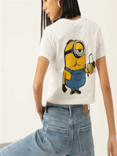 Buy Kook N Keech Women Minions Printed Pure Cotton Boxy T Shirt Tshirts For Women 23210264