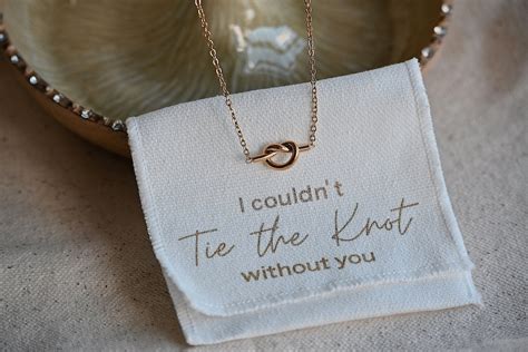 Help Me Tie The Knot Bridesmaid Gifts Love Knot Necklace Bridesmaids