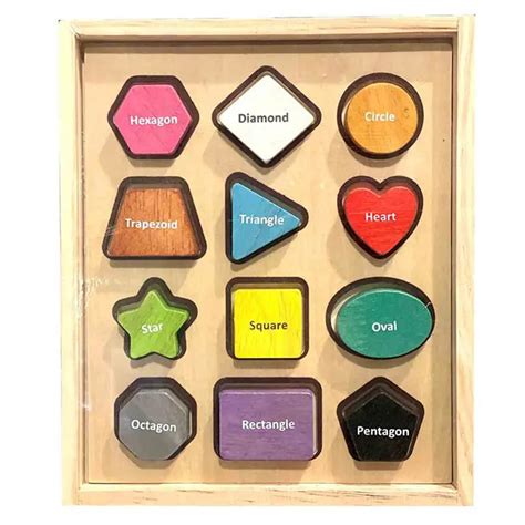 Wooden Shapes Puzzle | Chunky Wooden Puzzle | Becker's