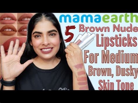 My Top Brown Nude Lipsticks From Mamaearth For Medium Dusky