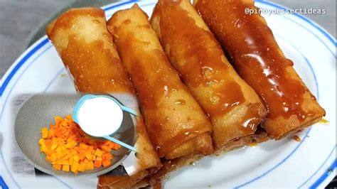 Mango Turon Lumpia Easy Pinoy Meryenda Recipes YouTube